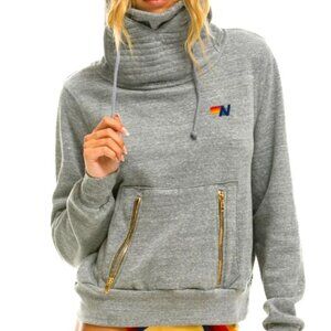 Aviator Nation Ninja Hoodie in Heather Grey Size XL